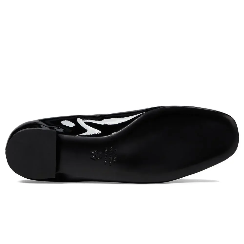 STUART WEITZMAN WOMEN'S TULLY LOAFER FLAT, BLACK, 9.5